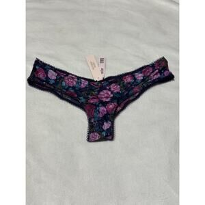 Victoria's Secret Floral Snake Print Cheeky Panty NWT Purple Pink Rose XS